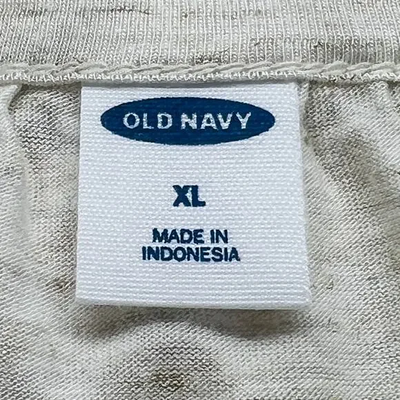 Old Navy Rayon Oatmeal Short Sleeve Glitter Top Womens XL Shirt - Picture 4 of 8